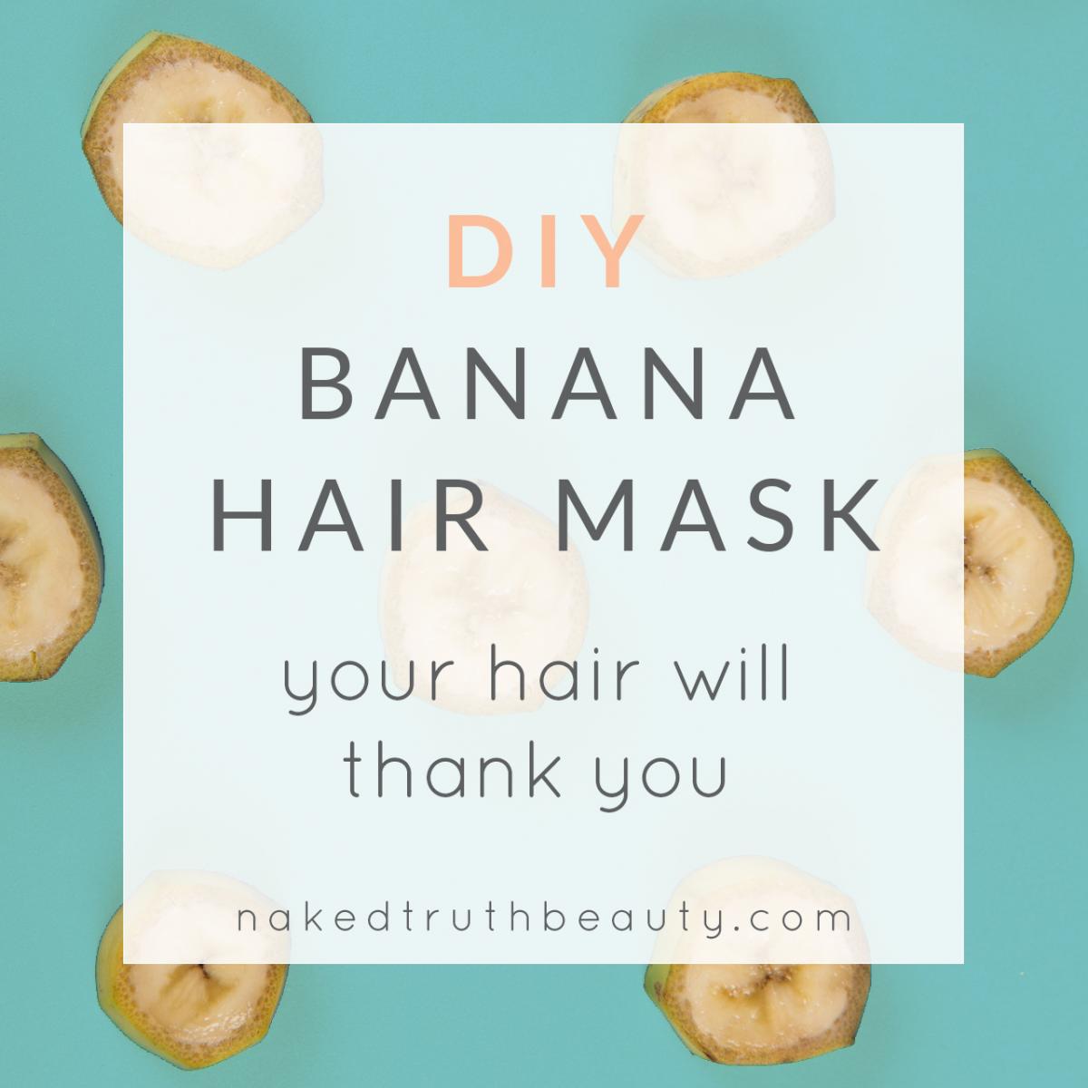 DIY banana hair mask with honey, egg, and avocado